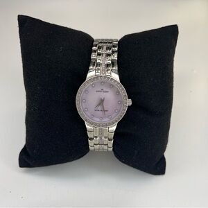 Anne Klein Women's Watch with Silver Band and Lavender Dial